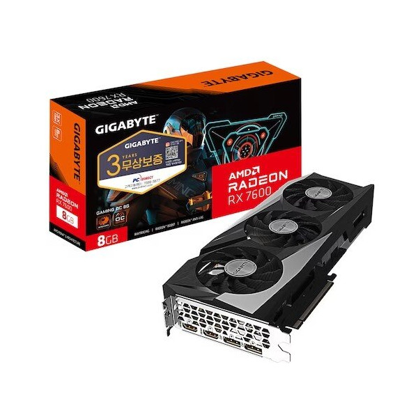 GIGABYTE 라데온 RX 7600 Gaming OC D6 8GB 피씨디렉트